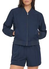 Andrew Marc Stretch Zip-Up Jacket in Dragon Fruit at Nordstrom Rack