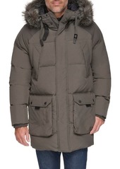 Andrew Marc Suntel Water Resistant Down Parka with Removable Faux Fur Trim