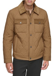 Andrew Marc Walkerton Diamond Quilted Corduroy Trimmed Jacket