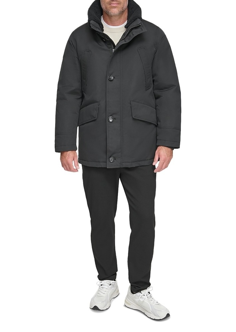 Andrew Marc Wittstock Removable Sherpa Fleece Trimmed Waxed Jacket