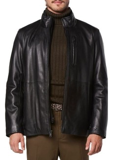 Andrew Marc Wollman Leather Jacket in Black at Nordstrom