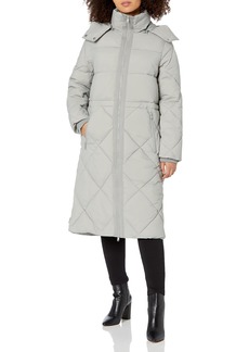 Andrew Marc womens Full Length Mixed Quilt Puffer Jacket Down Alternative Coat   US
