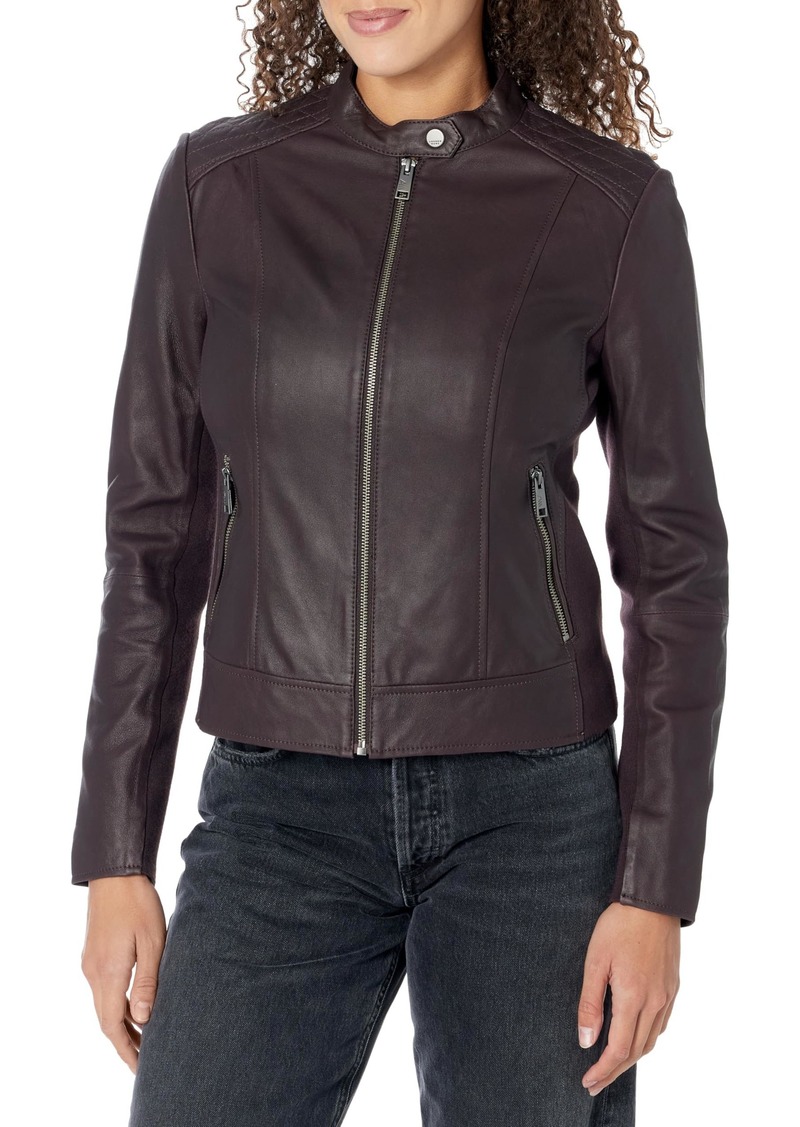 Andrew Marc Women's Slim Fitting Leather Jacket