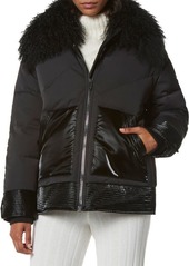 Andrew Marc Black Label Rosales Shearling-Trim Down Puffer Jacket