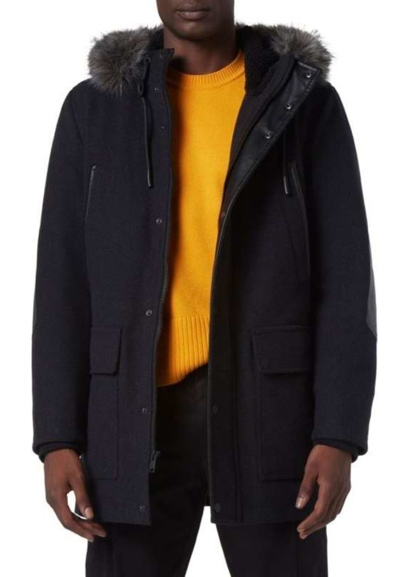 Andrew Marc Dawson Faux Fur Wool Blend Parka