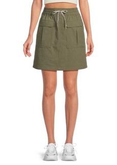 Andrew Marc Drawstring Mini Cargo Skirt