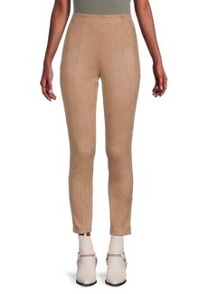 Andrew Marc Faux Suede High Rise Pull On Pants