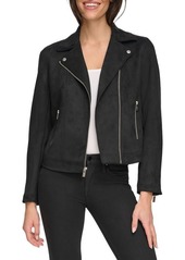 Andrew Marc Faux Suede Moto Jacket