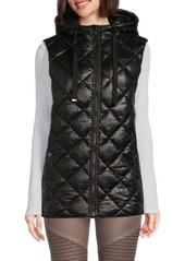 Andrew Marc Hooded Puffer Vest