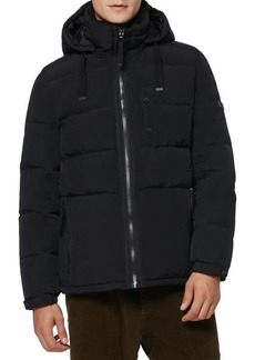 Andrew Marc Hubble Faux Shearling Hooded Crinkle Down Jacket