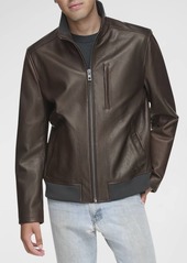 Andrew Marc Men's Lindley Leather Bomber Jacket