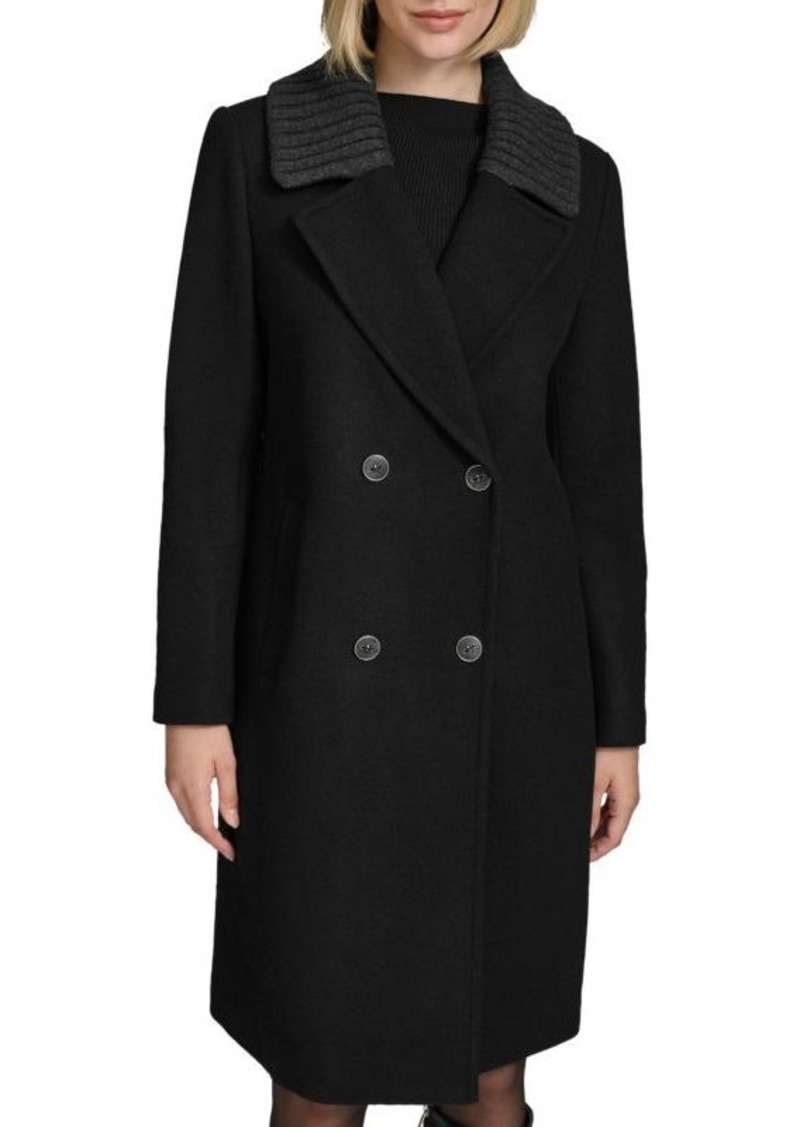 Andrew Marc Sloane Walker Textured Wool Blend Coat