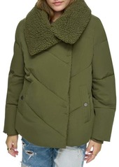 Andrew Marc Valencia Faux Shearling Trim Puffer Jacket