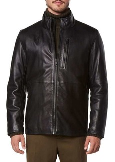 Andrew Marc Wollman 2-in-1 Lambskin Leather Bib Jacket