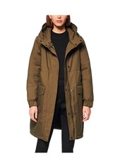 Andrew Marc Women's Wharton Reversible Mixed Media Cotton Anorak - Olive