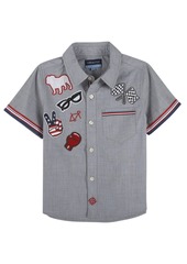 Andy & Evan Baby Boy's Chambray W. Patches Short Sleeve Button-Down Shirt