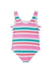 Andy & Evan Big Girls Multi-Stripe Swimsuit - Pink/blue/