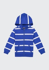 Andy & Evan Boy's Stripe Hooded Zip-Front Jacket  Size 4T-7