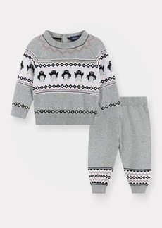 Andy & Evan Girl's Fair Isle Sweater Set  Size 0M-24M