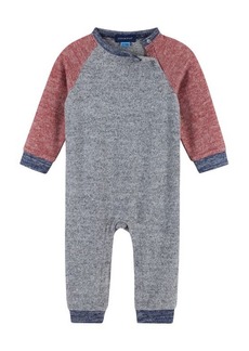 Andy & Evan Heather Colorblock Cotton Romper in Grey Colorblk at Nordstrom