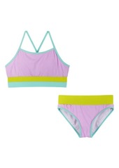 Andy & Evan Kids' Rib Colorblock Two-Piece Swimsuit