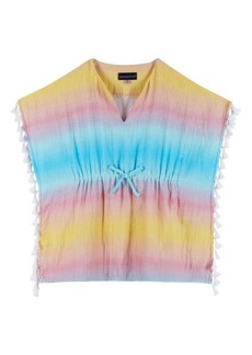 Andy & Evan Kids' Tassel Cotton Cover-Up Dress in Rainbow Ombre at Nordstrom