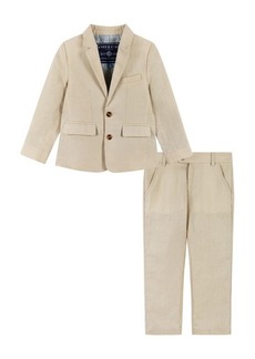 Andy & Evan Kids' Two-Piece Linen & Cotton Suit in Stone Linen at Nordstrom