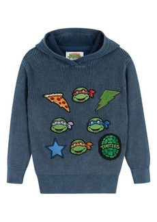 Andy & Evan Kids' x Teenage Mutant Ninja Turtles Appliqué Cotton Sweater Hoodie