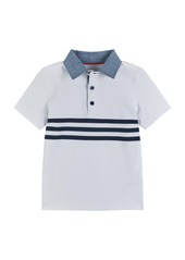 Andy & Evan Toddler Boys Toddler/Child White Pique Polo Shirt - White