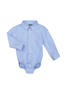 Andy & Evan Infant Boys Blue Chambray Button-down Shirt - Medium blue