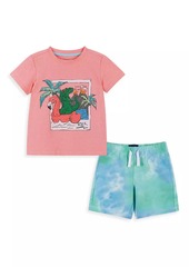 Andy & Evan Little Boy's 2-Piece T-Shirt & Tie-Dye Shorts Set