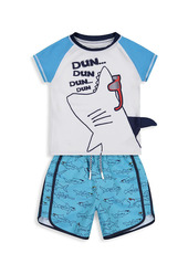 Andy & Evan Little Boy's Shark Sunglasses 2-Piece Rashguard & Shorts Set