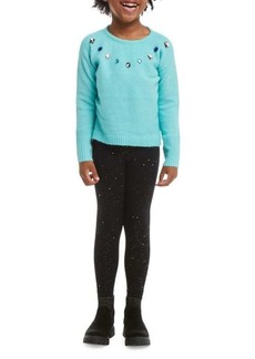 Andy & Evan Little Girl's 2-Piece Rhinestone Sweater & Leggings Set
