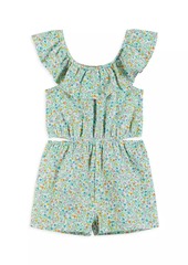Andy & Evan Little Girl's Floral Print Cut-Out Romper