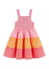 Andy & Evan Little Girl's Gingham Smocked A-Line Dress