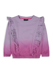 Andy & Evan Little Girl's Ruffled Ombre French Terry Sweatshirt