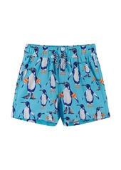 Andy & Evan Toddler/Child Boys Boardshort - Aqua penguin