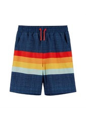 Andy & Evan Toddler Boys / Stretch Lined Boardshort - Rainbow navy