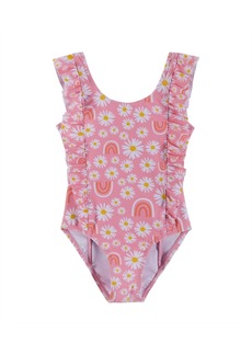 Andy & Evan Toddler/Child Girls Ruffled One Piece Swimsuit - Pink floral