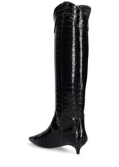 Anine Bing 40mm Rae Croc Embossed Leather Boots