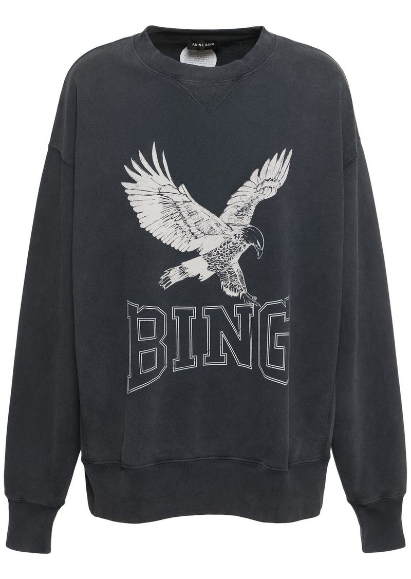 Anine Bing Alto Retro Eagle Cotton Sweatshirt