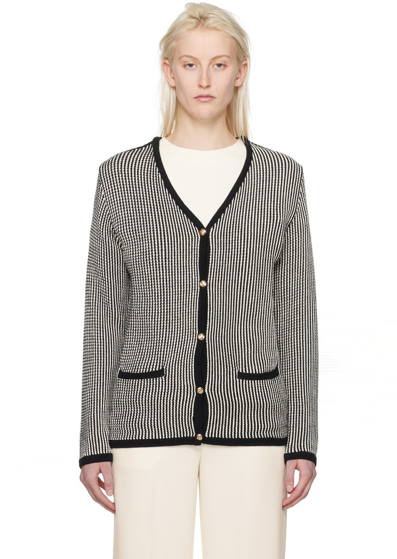 ANINE BING Black & White Dave Cardigan