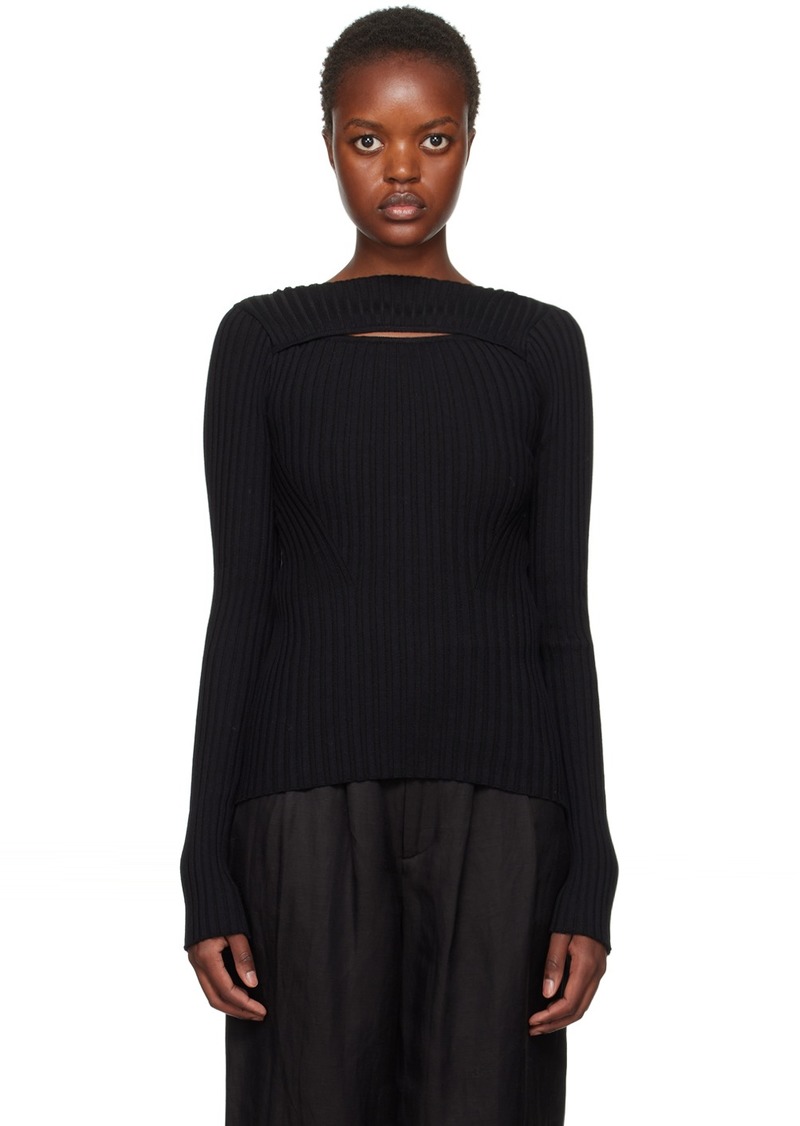 ANINE BING Black Cutout Sweater