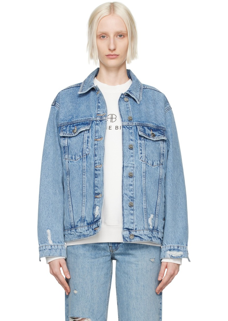 ANINE BING Blue Rory Denim Jacket