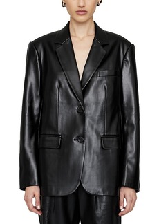 Anine Bing Classic Leather Blazer