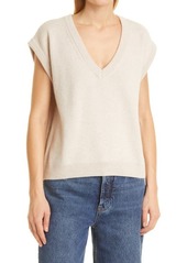 ANINE BING Fiona Cap Sleeve Cashmere Sweater in Tan at Nordstrom