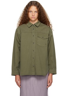 ANINE BING Green Sloan Denim Shirt