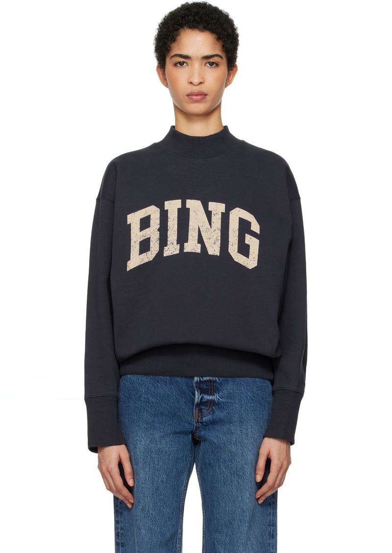 ANINE BING Navy Bradie 'Bing' Sweatshirt