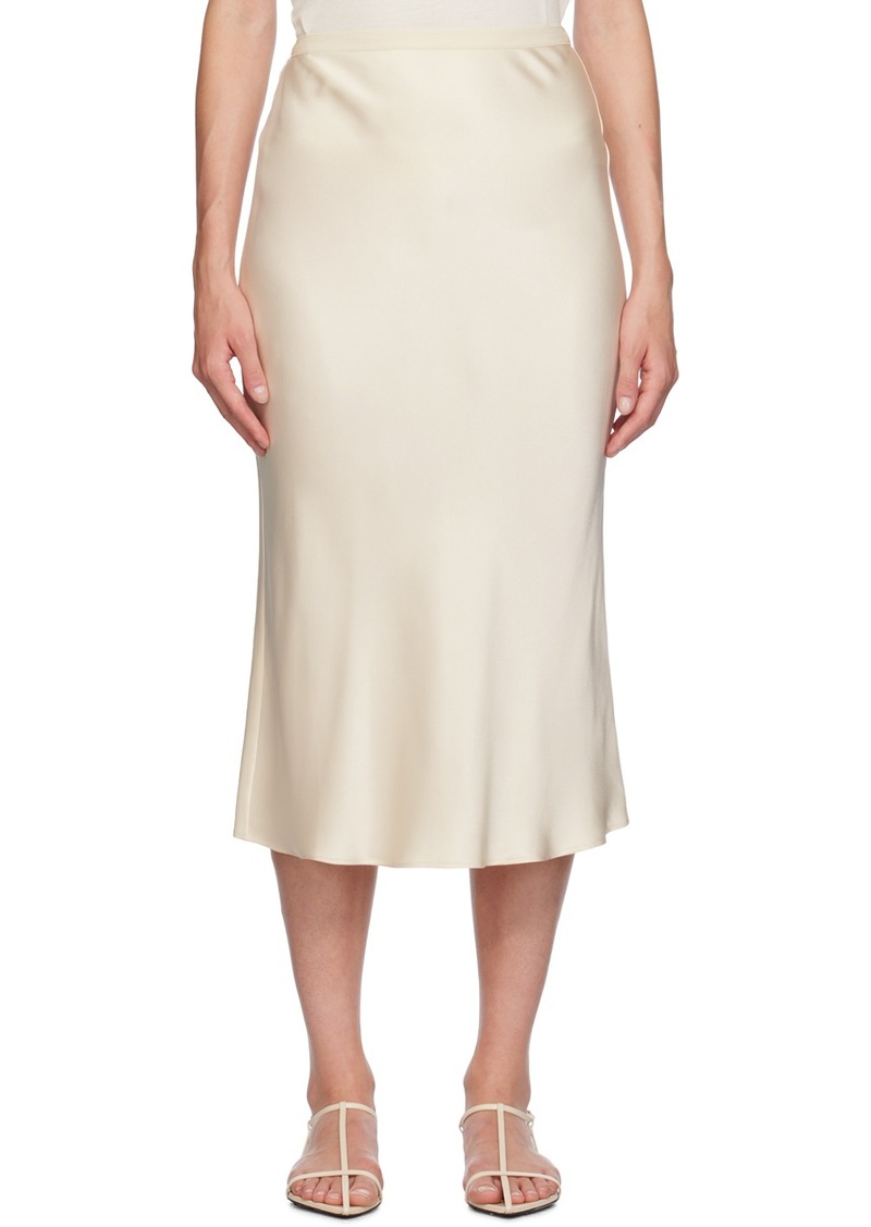 ANINE BING Off-White Bar Midi Skirt