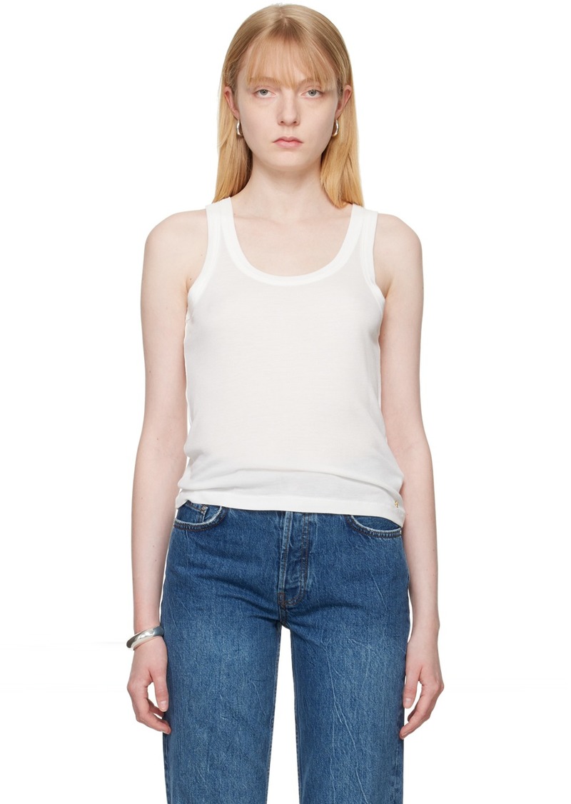 ANINE BING Off-White Brine Tank Top